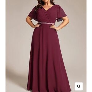 Burgundy dress